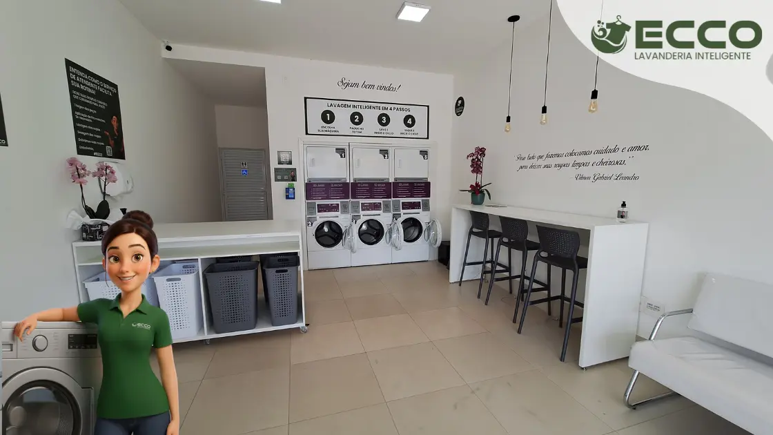 Lavanderia self-service é segura com máquinas industriais higienizadas